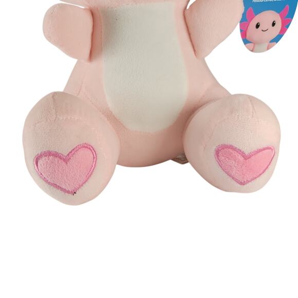 Alex the Axolotl Plush 10" Send A Friend Pink Stuffed Animal Toy Hearts Stuffie - Picture 15 of 16